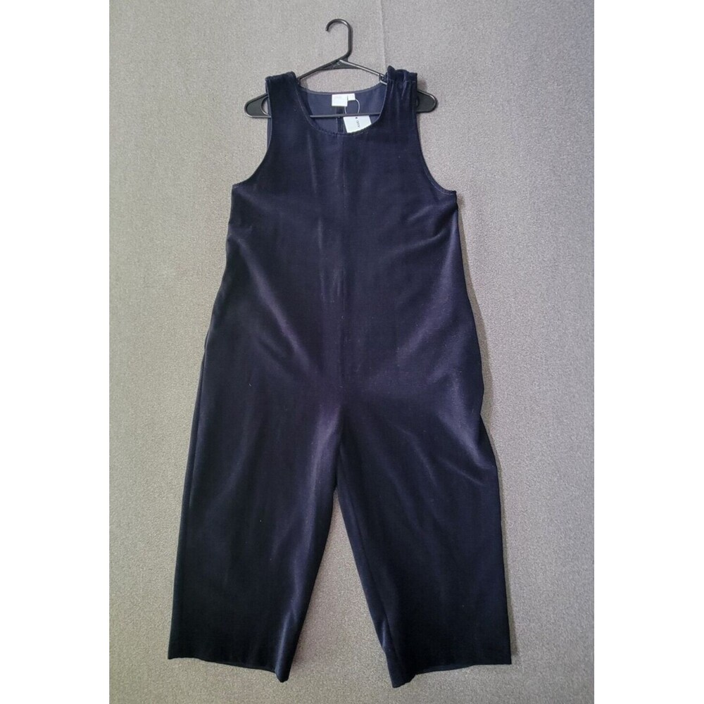 ASOS WHITE Size 4 Blue Corduroy Ankle Crop Jumpsuit 838